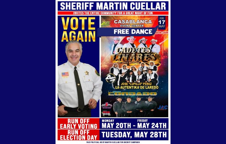 Baile de Votación, Sheriff Martin Cuellar Invita a la Comunidad a Participar en una Ronda de Desempate