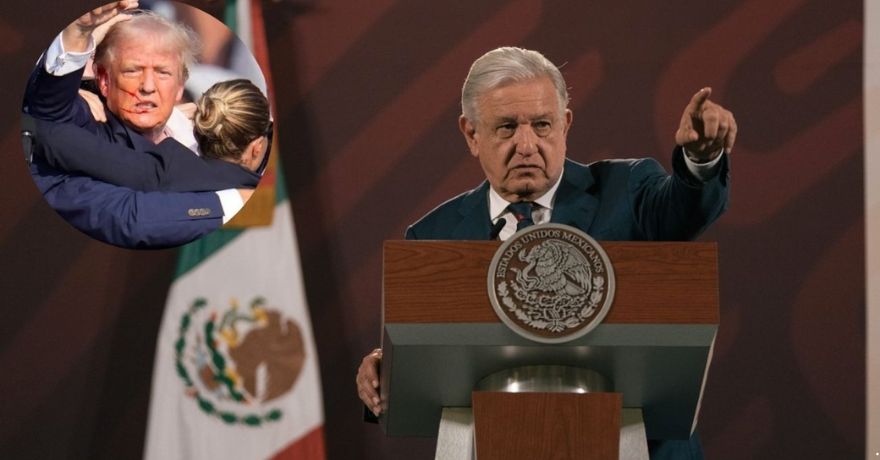 AMLO condena atentado contra Trump desde la mañanera