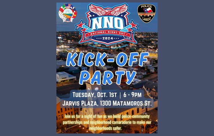 Laredo celebrará la National Night Out con un evento comunitario en Jarvis Plaza