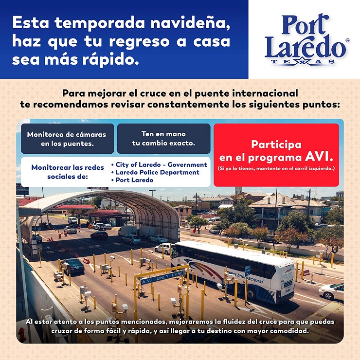 Anuncian Ruta Especial AVI para la Temporada Navideña en Laredo