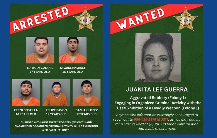 Cinco Detenidos y una Sospechosa Prófuga Tras Violento Robo con AK-47 en Rio Bravo