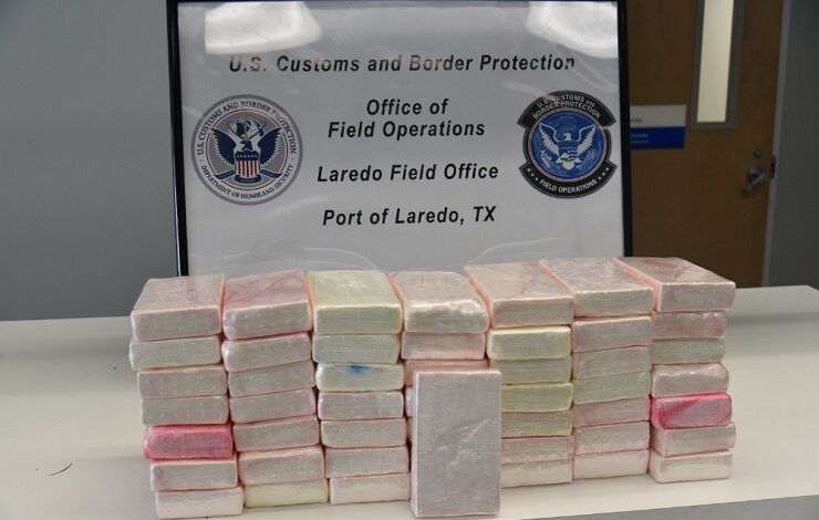 Intervienen más de 1.5 millones en cocaína en el Puente Colombia de Laredo