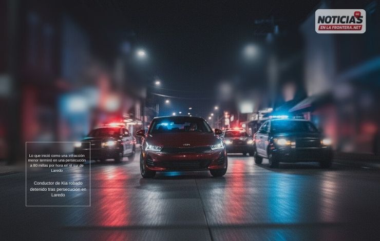 Persecución a 80 millas por hora en Laredo termina con la detención de un conductor en Kia robado