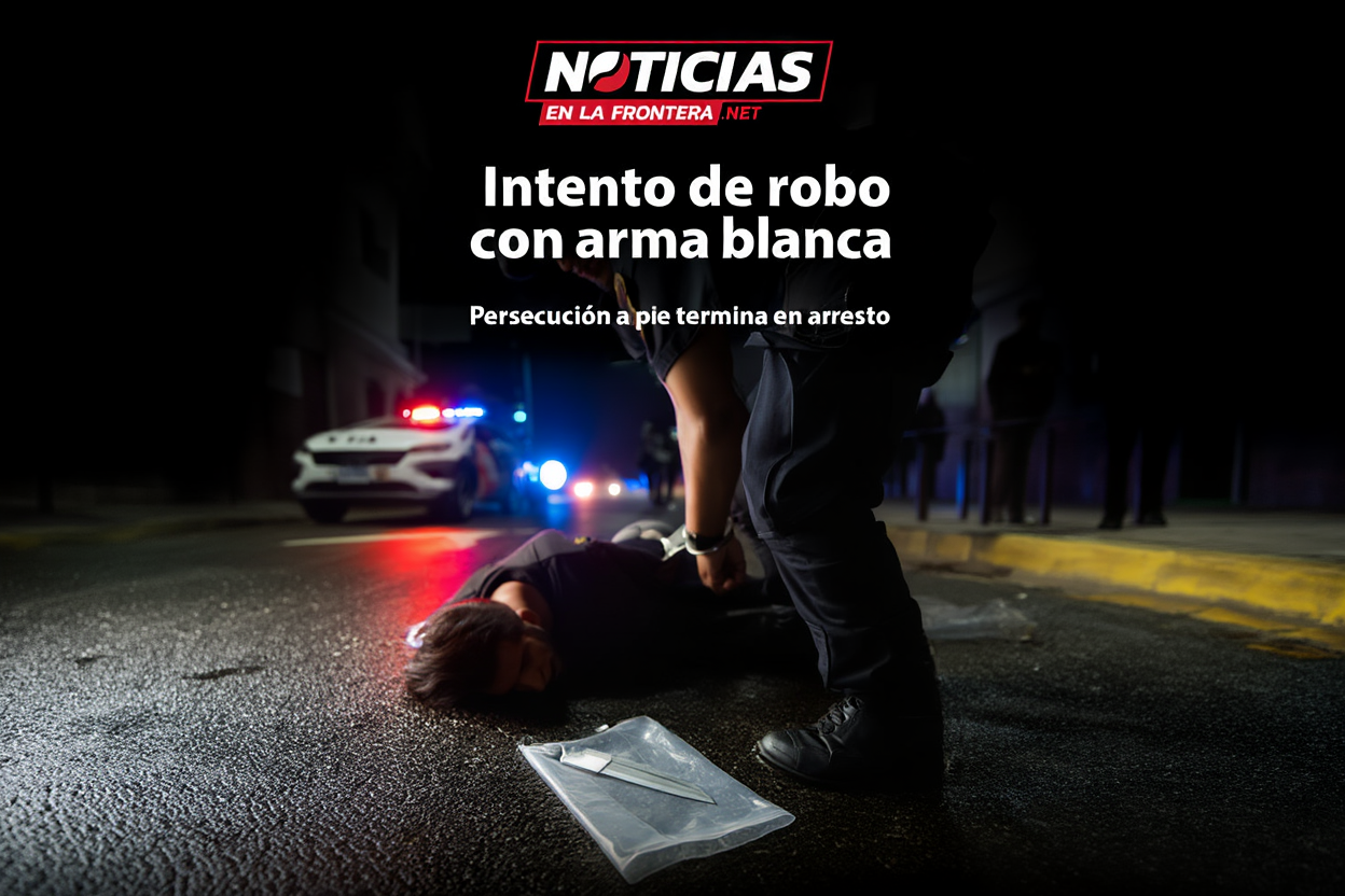 Detienen a hombre armado tras intento de robo con cuchillo en el sur de Laredo