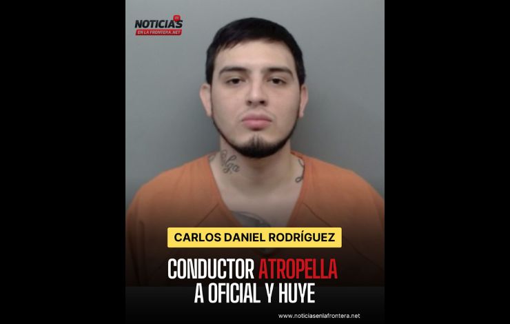 Arrestan a conductor que atropelló a un oficial y huyó del lugar en el norte de Laredo