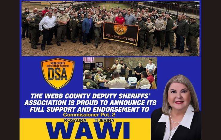 En el condado de Webb, oficiales del Sheriff muestran su respaldo a Wawi Tijerina y destacan su trabajo en el Precinto 2.