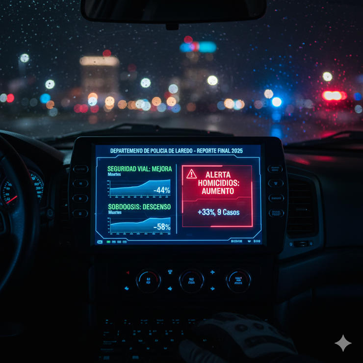 Laredo cierra 2025 con una reducción histórica en incidencia delictiva, pese a ligero repunte en homicidios